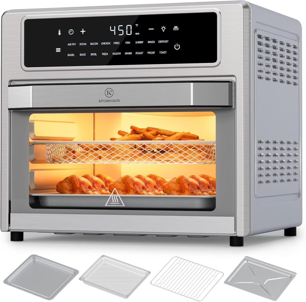 Kitchen Elite Air Fryer Toaster Oven Combo – 26.4 Qt, 18-in-1-Kitchen Appliances Under $100
