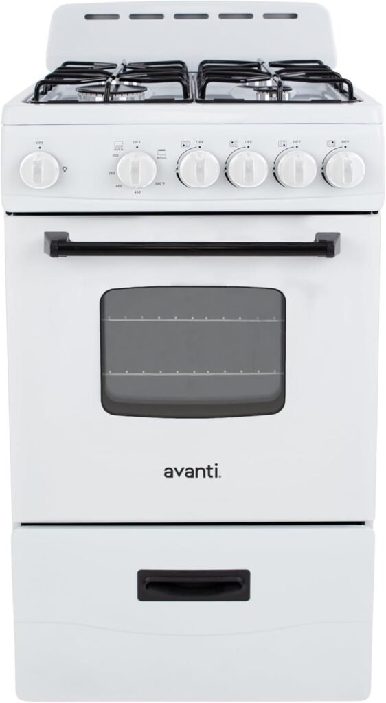 Avanti 20-Inch Gas Range Oven for Compact Kitchen Gas Stoves and Ovens Setup