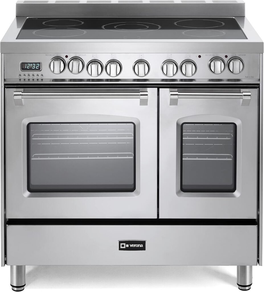 Verona Prestige Series 36" Double Oven Electric Range with Convection for Kitchen Ranges with Double Ovens