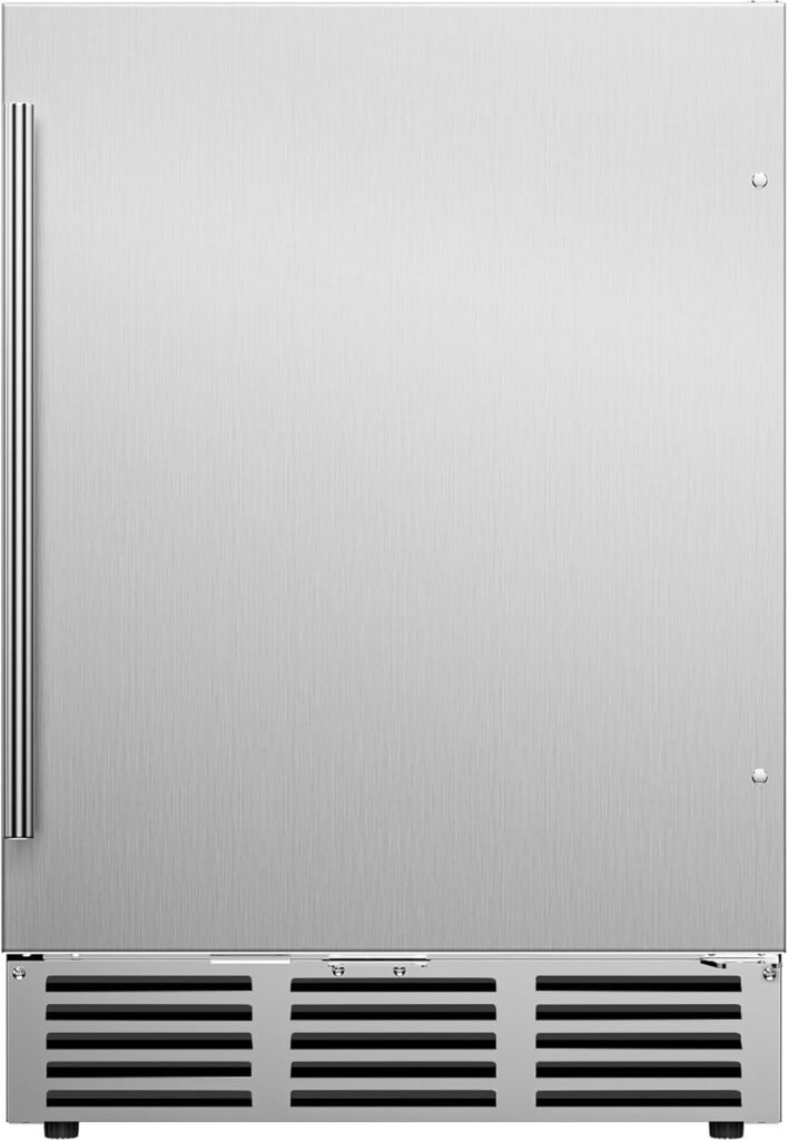 Icyglee 24-Inch 180-Can Beverage Refrigerator for Outdoor Fridge for Outdoor Kitchen