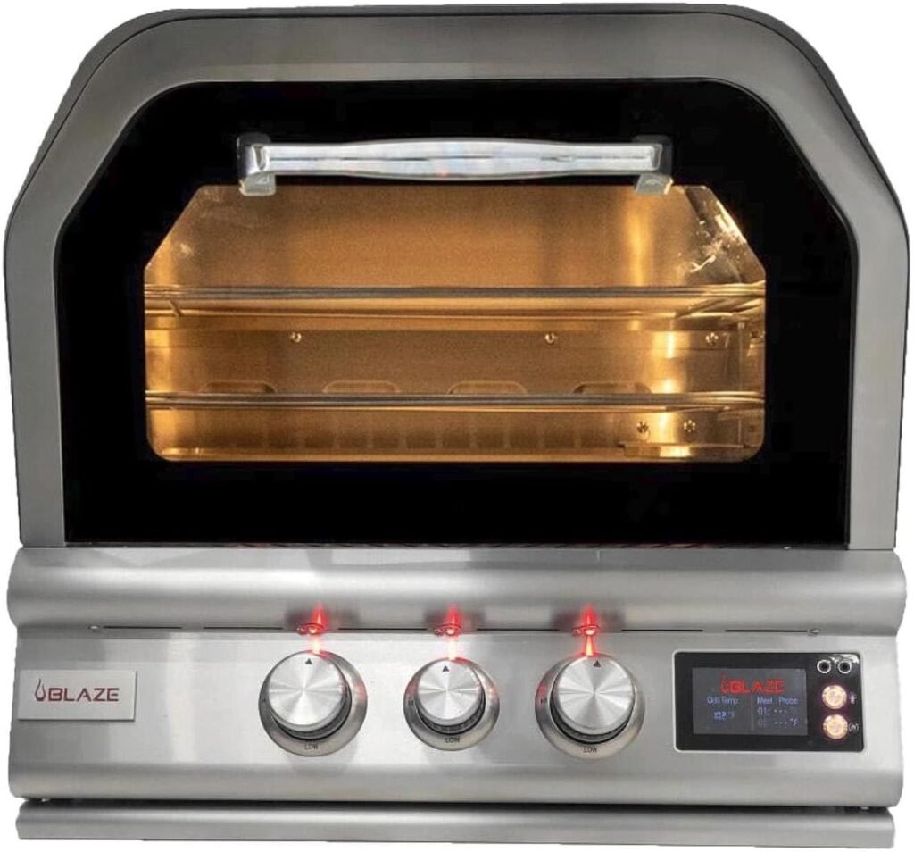 Blaze 26-Inch Built-In Natural Gas Outdoor Pizza Oven BLZ-26-PZOVN-NG for High-Heat Outdoor Cooking