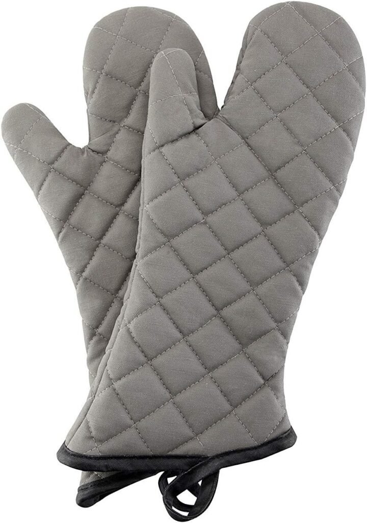 ARCLIBER 16-Inch Extra Long Oven Mitt Set (Quilted Cotton Lining, Heat Resistant)
