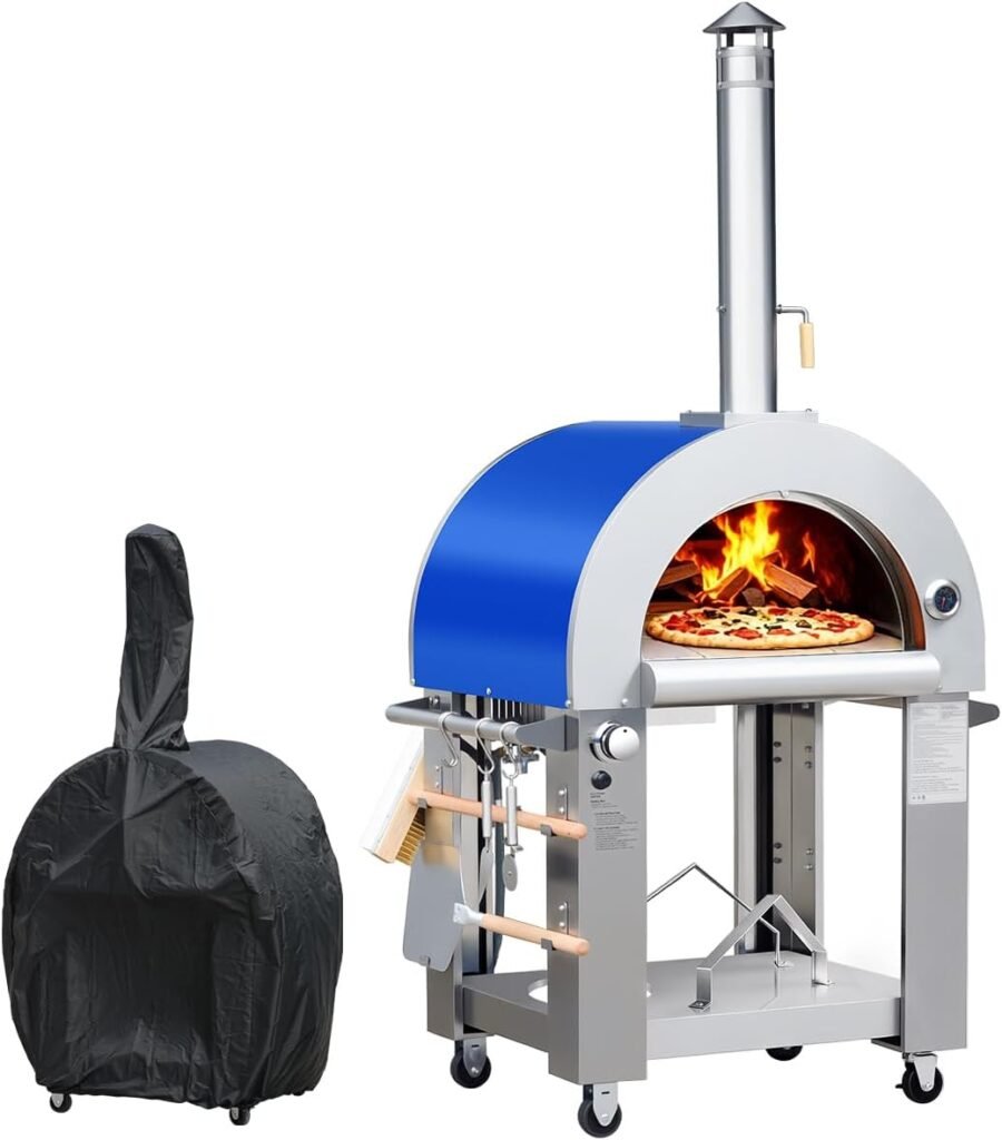 UYRIE 32.5" Dual Fuel Pizza Oven (Pizza Oven for Outdoor Kitchen)