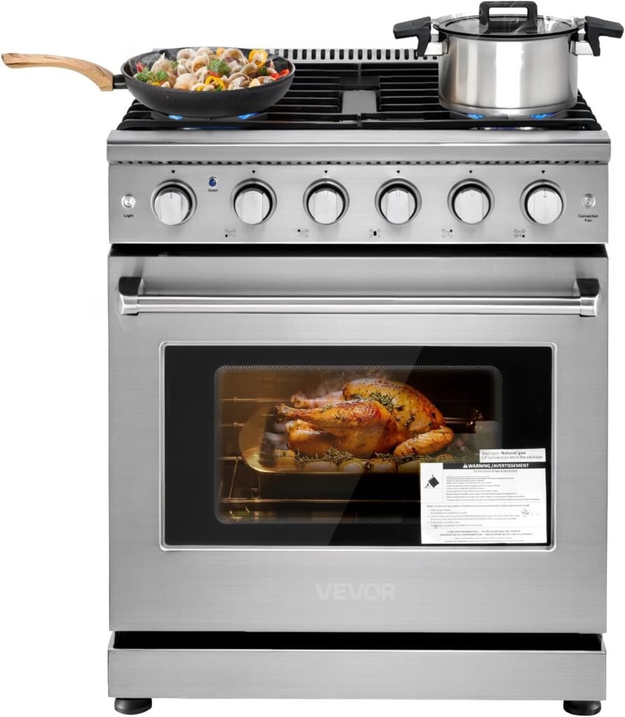 VEVOR 30-Inch Gas Range Oven with Convection for Kitchen Gas Stoves and Oven Setup