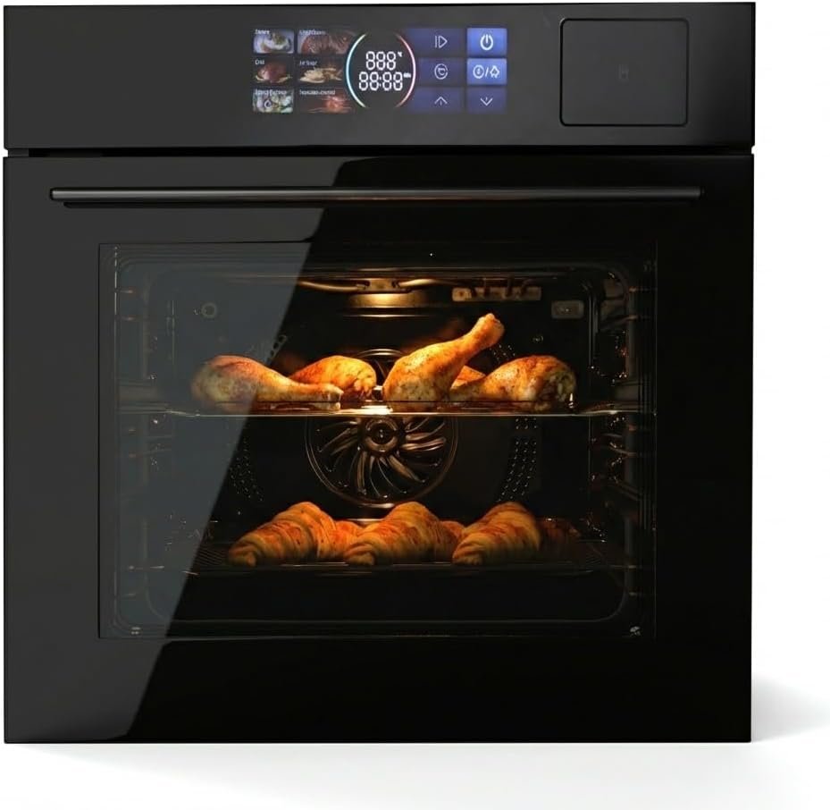 KYBOLT 24-Inch Built-In Electric Wall Oven with Convection and Rotisserie for Versatile Cooking