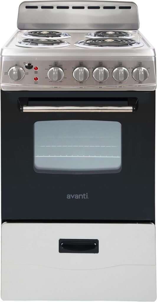 Avanti 20-Inch Electric Range Oven ERU200P3S for Compact Kitchen Gas Stoves and Oven Setup