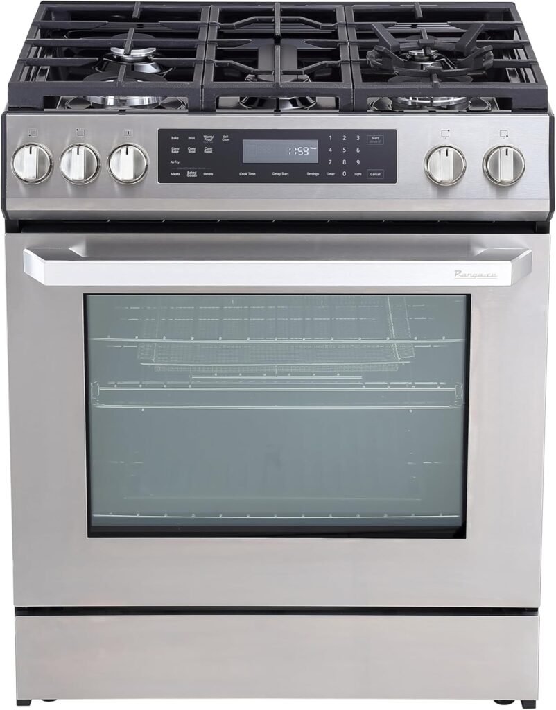 Rangaire RRG303GS 30-Inch Gas Range Oven with Convection and Air Fry for High-Performance Cooking