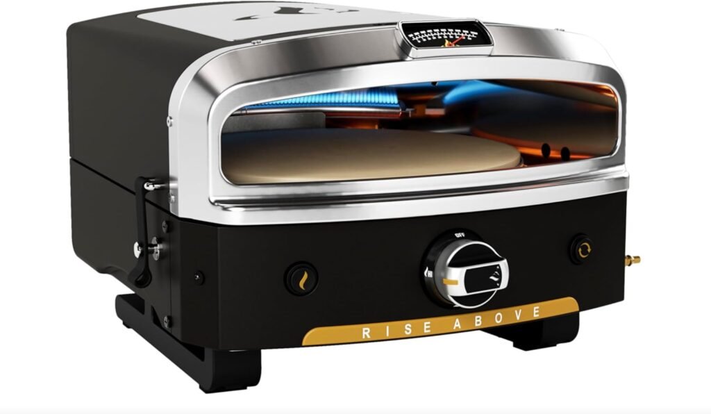 HALO Versa 16 Pizza Oven HZ-1004-ANA with Rotating Stone for Fast, Even Outdoor Cooking