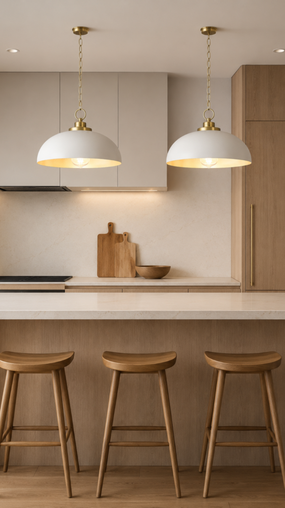 Lingkai White Pendant Lights for Kitchen