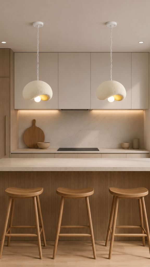 LUJIAODS White Pendant Lights for Kitchen