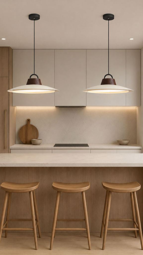 BOKT White Pendant Lights for Kitchen