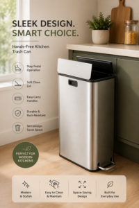 Goplus Kitchen Trash Can with Lid