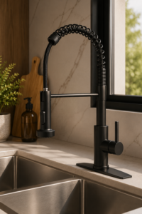 FORIOUS Kitchen Sink Faucet with Sprayer