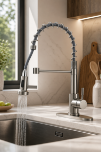 Hiqufet Kitchen Sink Faucet with Sprayer