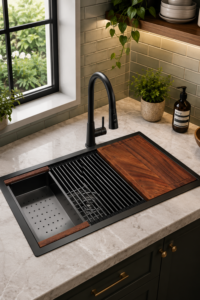 Dcolora 33-Inch Workstation Kitchen Sink