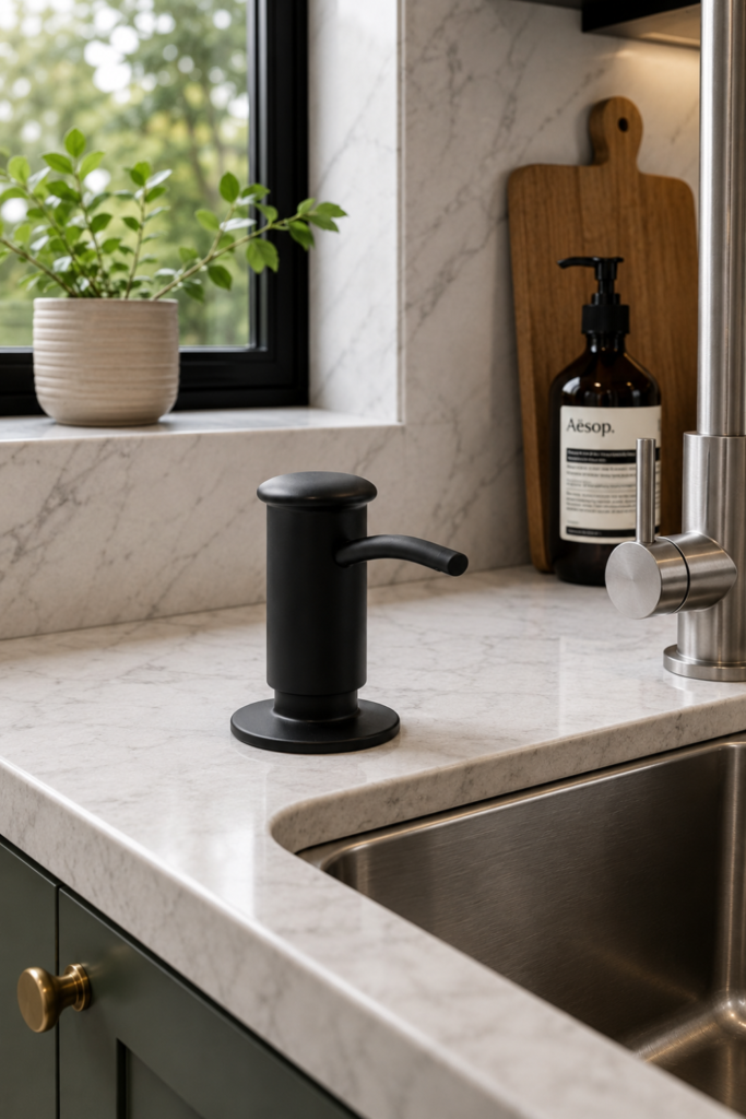 Soap Dispenser for the Kitchen Sink – Contemporary Built-In Soap Pump