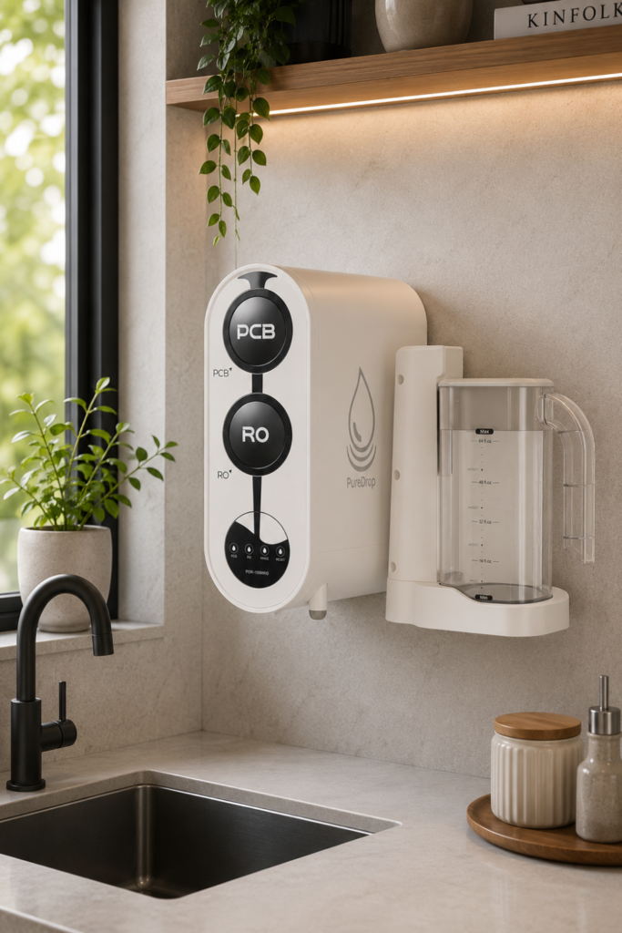 Water Filter for Kitchen Sink – Tankless Reverse Osmosis System with Auto-Fill Pitcher