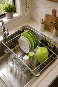 Expandable Stainless Steel Dish Drying Rack