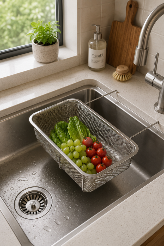 Stainless Steel Side Sink Drain Strainer Basket